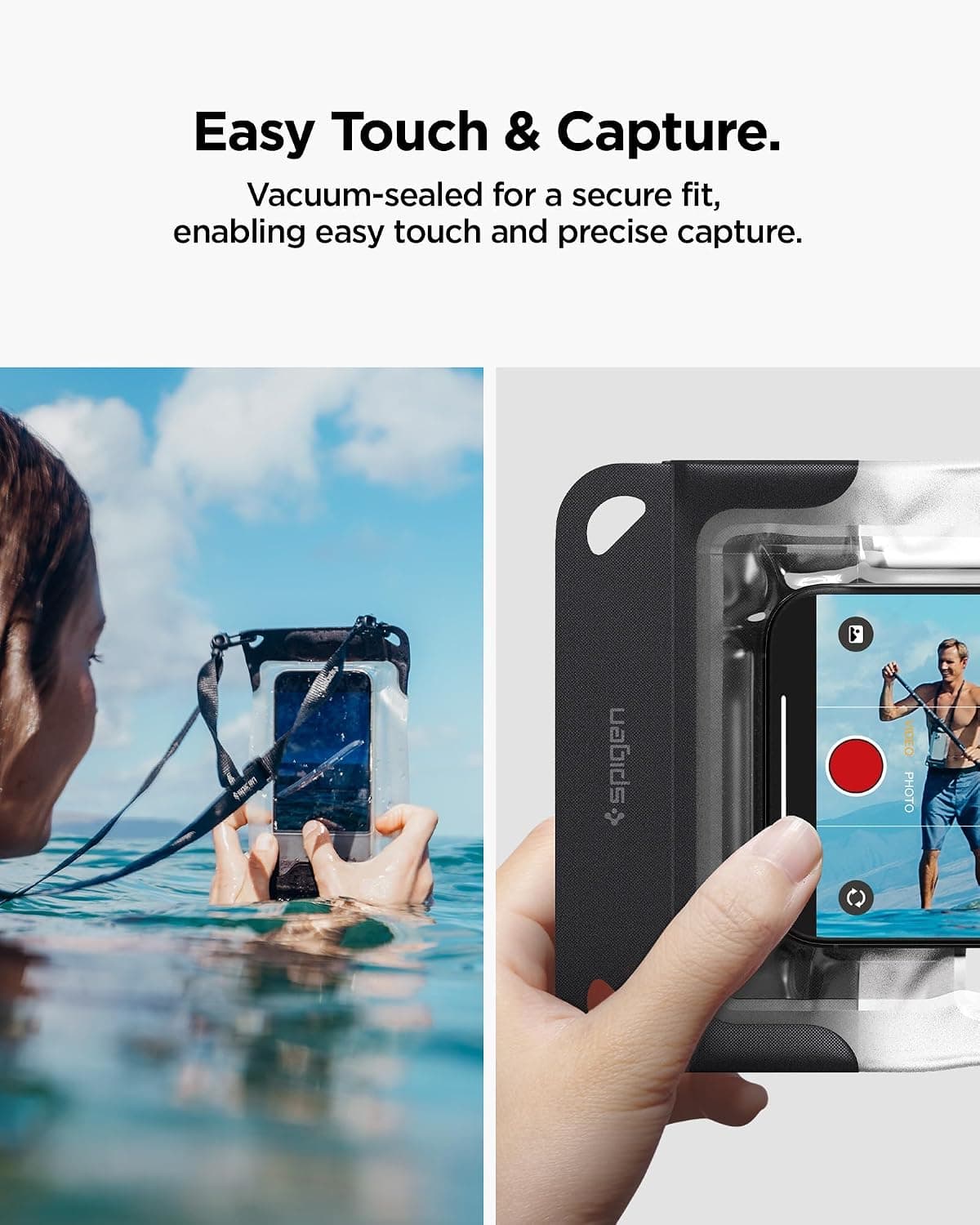 کاور ضدآب Spigen Aqua Shield دارای گواهی iPX8 با پمپ داخلی مدل A602 خاکستری کد ACS09306 کاور ضدآب Spigen Aqua Shield دارای گواهی iPX8 با پمپ داخلی مدل A602 خاکستری کد ACS09306