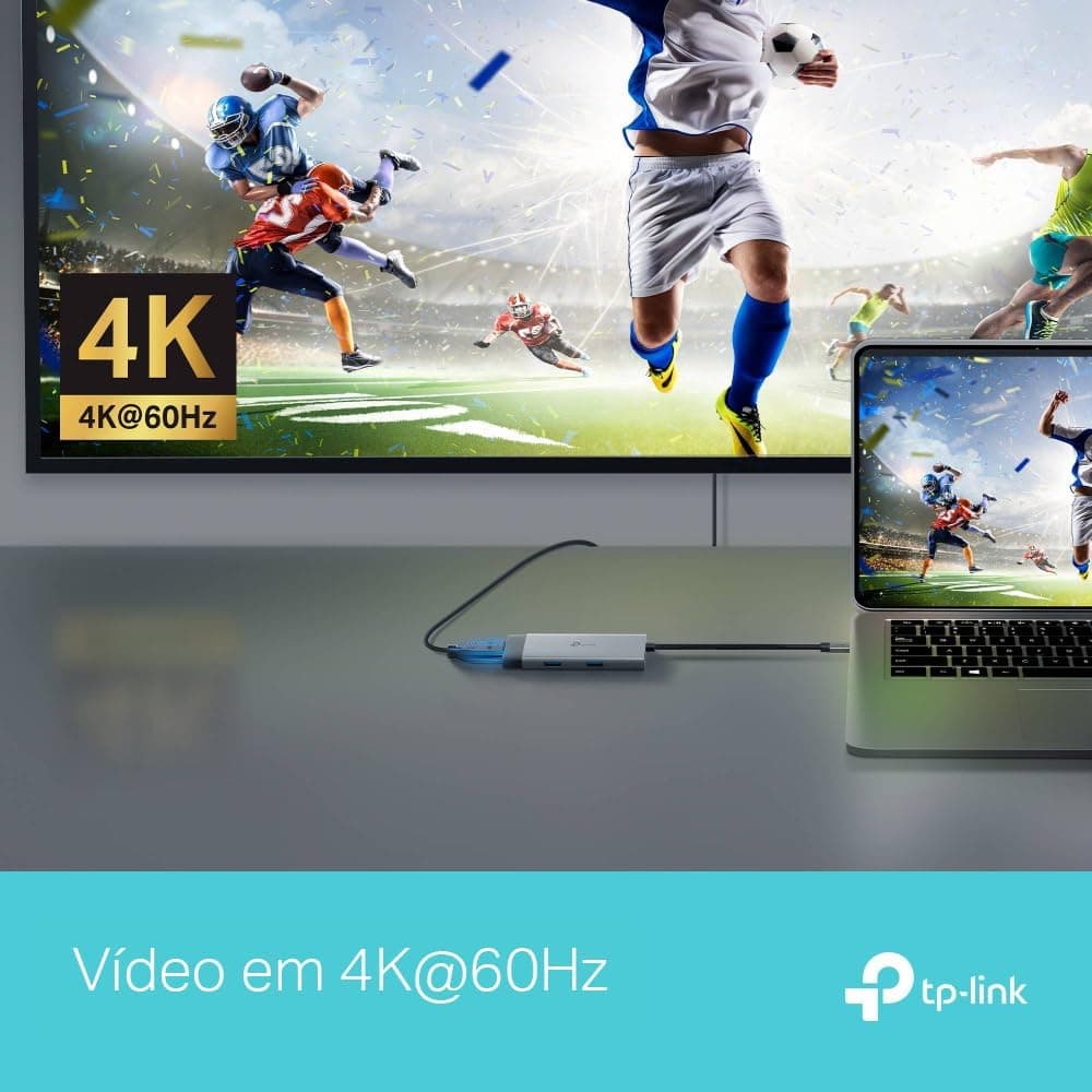 هاب 5-in-1 USB-C برند TP-Link با خروجی HDMI 4K@60Hz، شارژ سریع 100W و پورتهای USB هاب 5-in-1 USB-C برند TP-Link با خروجی HDMI 4K@60Hz، شارژ سریع 100W و پورتهای USB