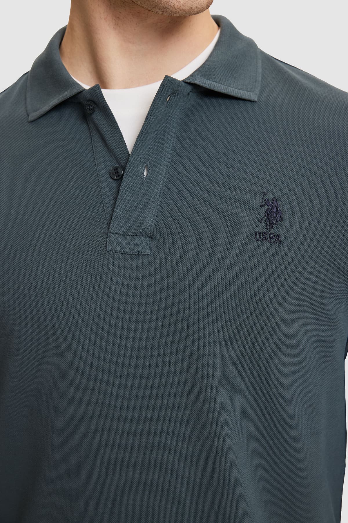 سوئیشرت مردانه U.S. Polo Assn. خاکستری یقه پولو فیت معمولی نخی %100 مدل 50329450-VR076 سوئیشرت مردانه U.S. Polo Assn. خاکستری یقه پولو فیت معمولی نخی %100 مدل 50329450-VR076