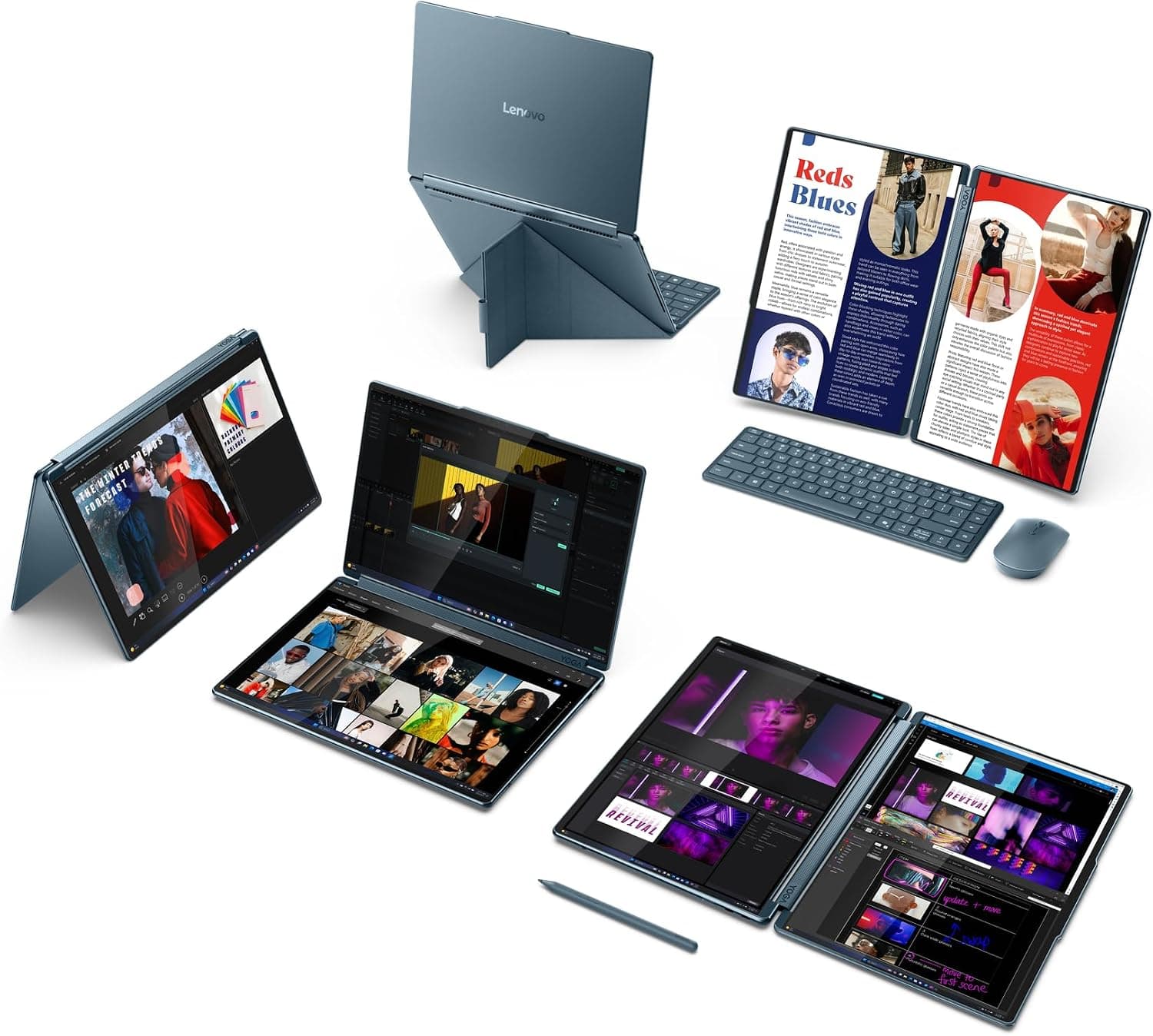 لپتاپ Lenovo Yoga Book 9 دو نمایشگر 14" OLED لمسی 2.8K مدل 14IAH10 کد 83KJ0047AX لپتاپ Lenovo Yoga Book 9 دو نمایشگر 14" OLED لمسی 2.8K مدل 14IAH10 کد 83KJ0047AX