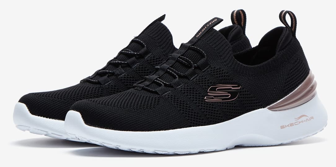 کفش ورزشی زنانه Skechers SKECH-AİR DYNAMİGHT PERFECT STEPS سیاه/صورتی طلایی مدل 149754 BKRG کفش ورزشی زنانه Skechers SKECH-AİR DYNAMİGHT PERFECT STEPS سیاه/صورتی طلایی مدل 149754 BKRG