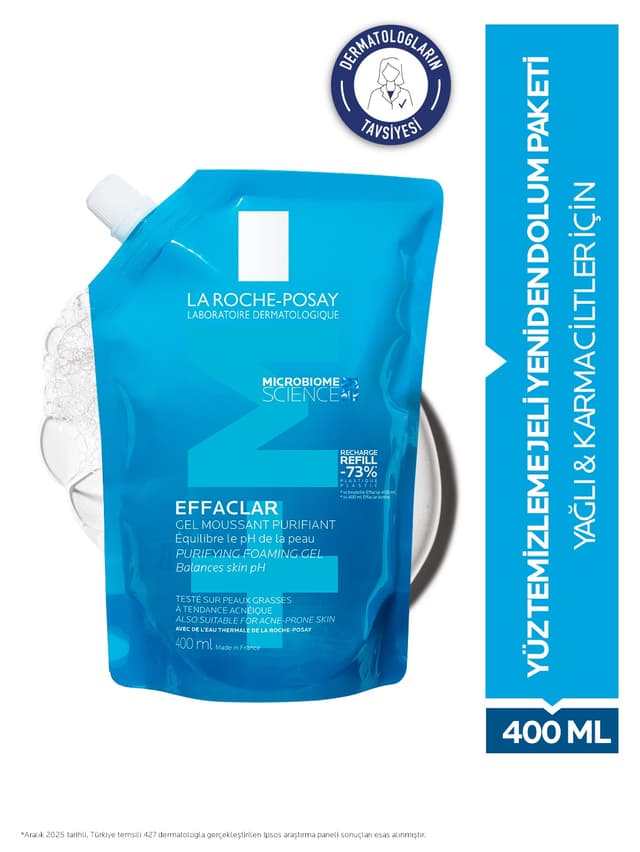 ژل شستوشوی صورت پوست چرب و مستعد آکنه La Roche Posay Effaclar بسته یدک 400ml ژل شستوشوی صورت پوست چرب و مستعد آکنه La Roche Posay Effaclar بسته یدک 400ml