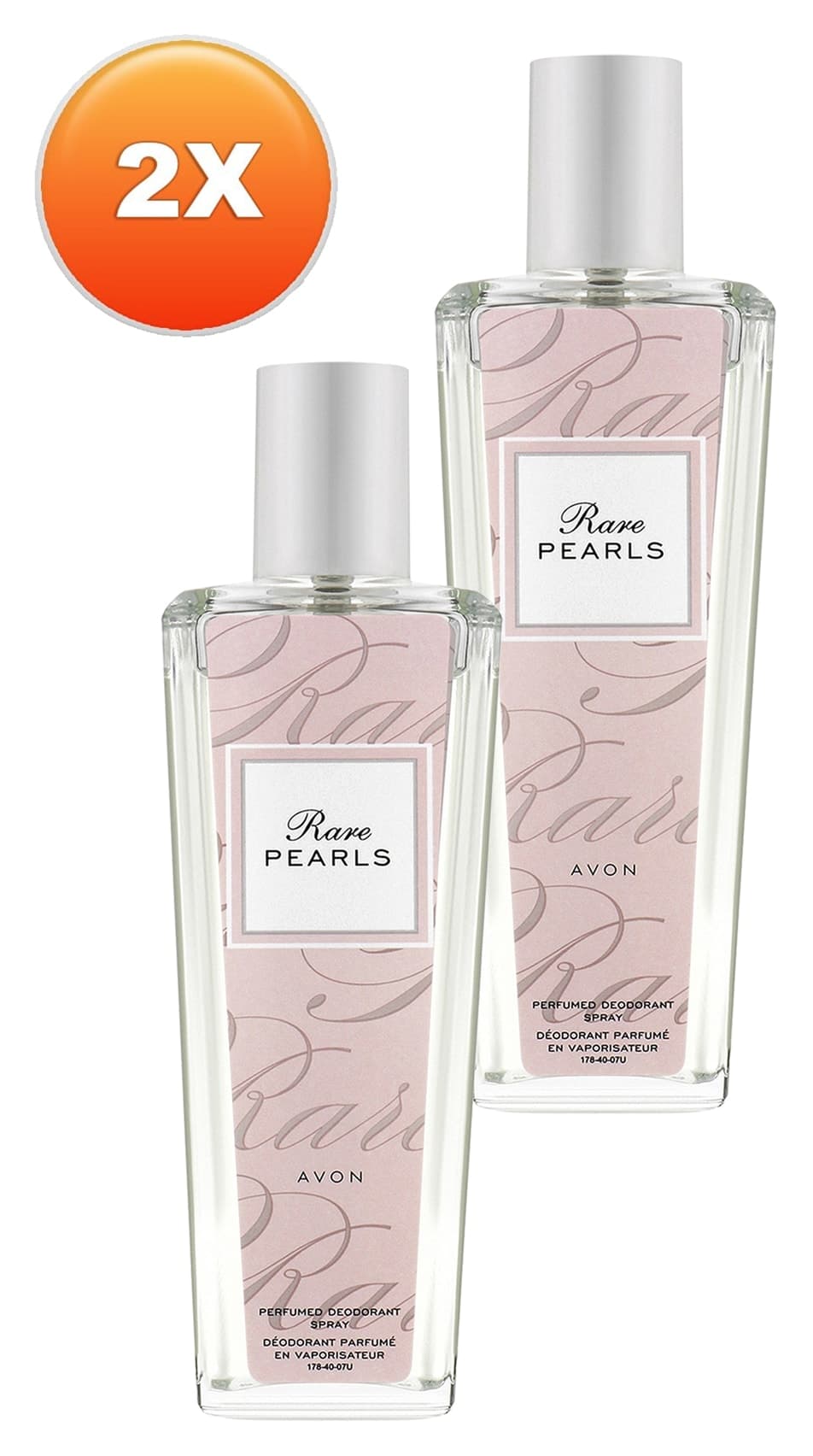 اسپری دئودورانت بدن Avon Rare Pearls عطری 75ml ست دوتایی اسپری دئودورانت بدن Avon Rare Pearls عطری 75ml ست دوتایی