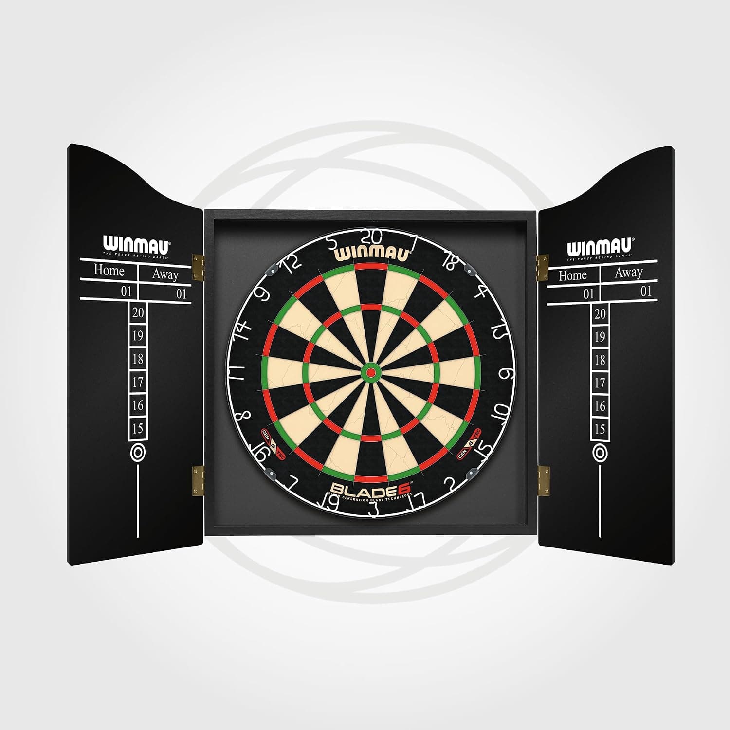ست کابینت دارت WINMAU با طرح چوب مدل Skull Deluxe، تخته امتیاز و بستهشدن مغناطیسی ست کابینت دارت WINMAU با طرح چوب مدل Skull Deluxe، تخته امتیاز و بستهشدن مغناطیسی