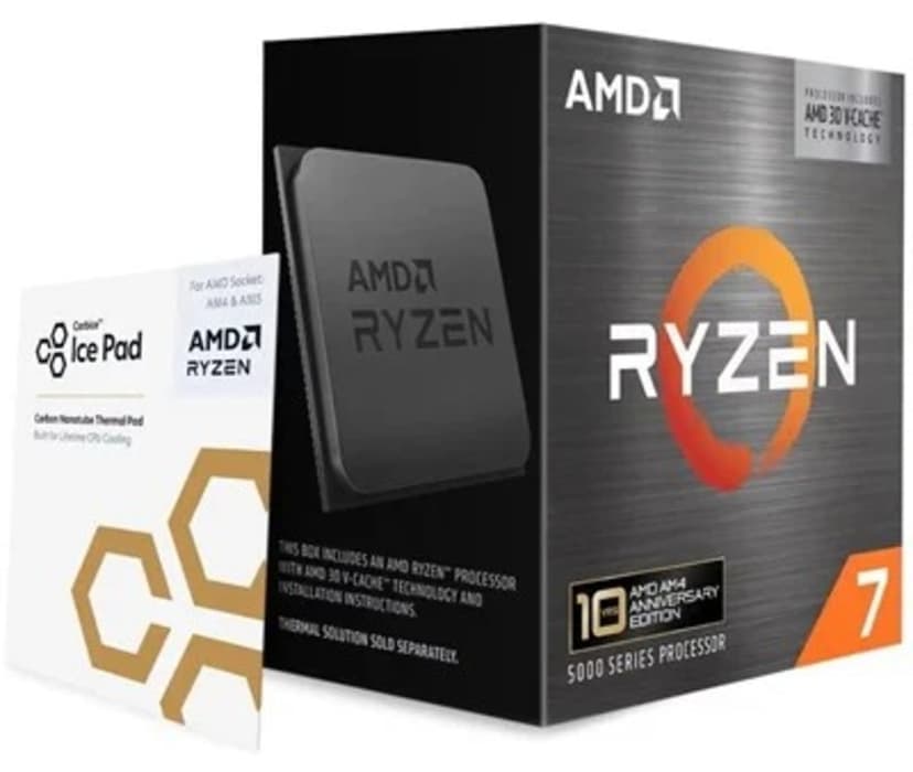 پردازنده AMD Ryzen 7 5800X3D نسخه ۱۰ سالگی سوکت AM4 باکس پردازنده AMD Ryzen 7 5800X3D نسخه ۱۰ سالگی سوکت AM4 باکس