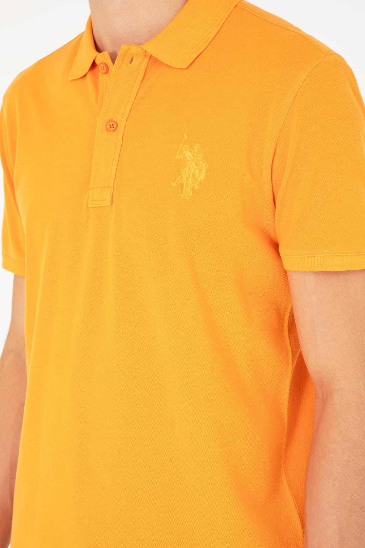 تیشرت مردانه U.S. Polo Assn. اسلیم فیت یقه پولو نارنجی بیسیک مدل 50279591-VR051 تیشرت مردانه U.S. Polo Assn. اسلیم فیت یقه پولو نارنجی بیسیک مدل 50279591-VR051