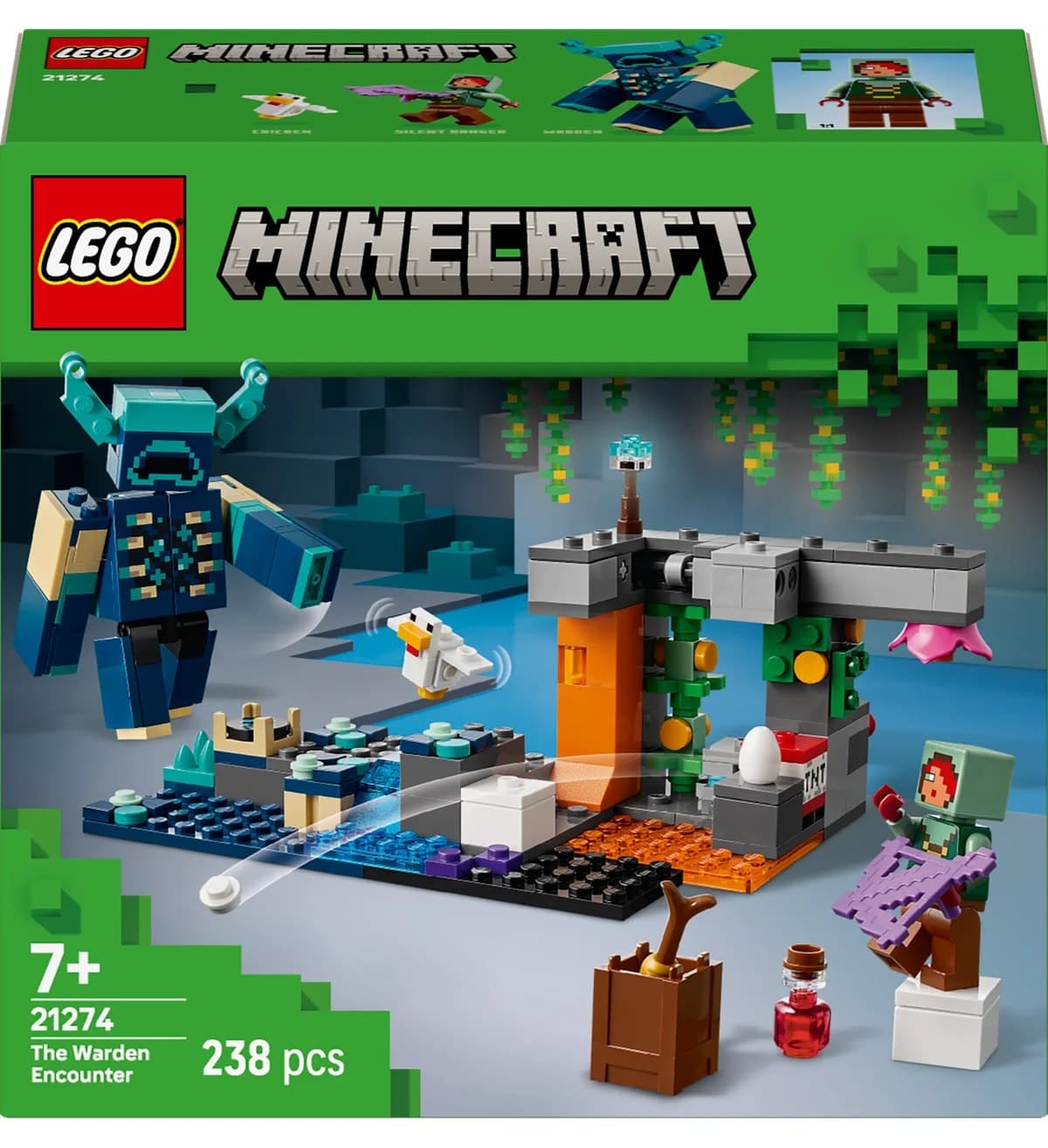 لگو Minecraft رویارویی با نگهبان 238 قطعه مدل 21274 لگو Minecraft رویارویی با نگهبان 238 قطعه مدل 21274
