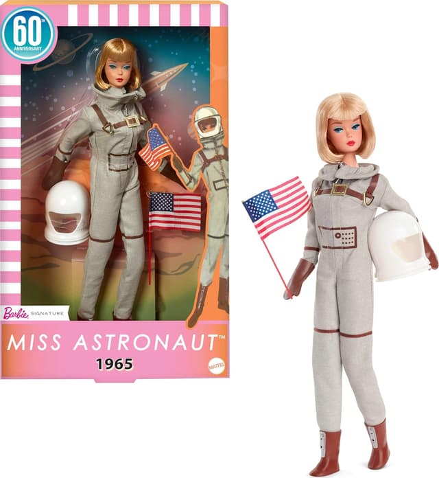 عروسک Barbie Miss Astronaut با لباس فضانوردی نقرهای، چکمه و کلاه فضانوردی مدل JBJ48 عروسک Barbie Miss Astronaut با لباس فضانوردی نقرهای، چکمه و کلاه فضانوردی مدل JBJ48