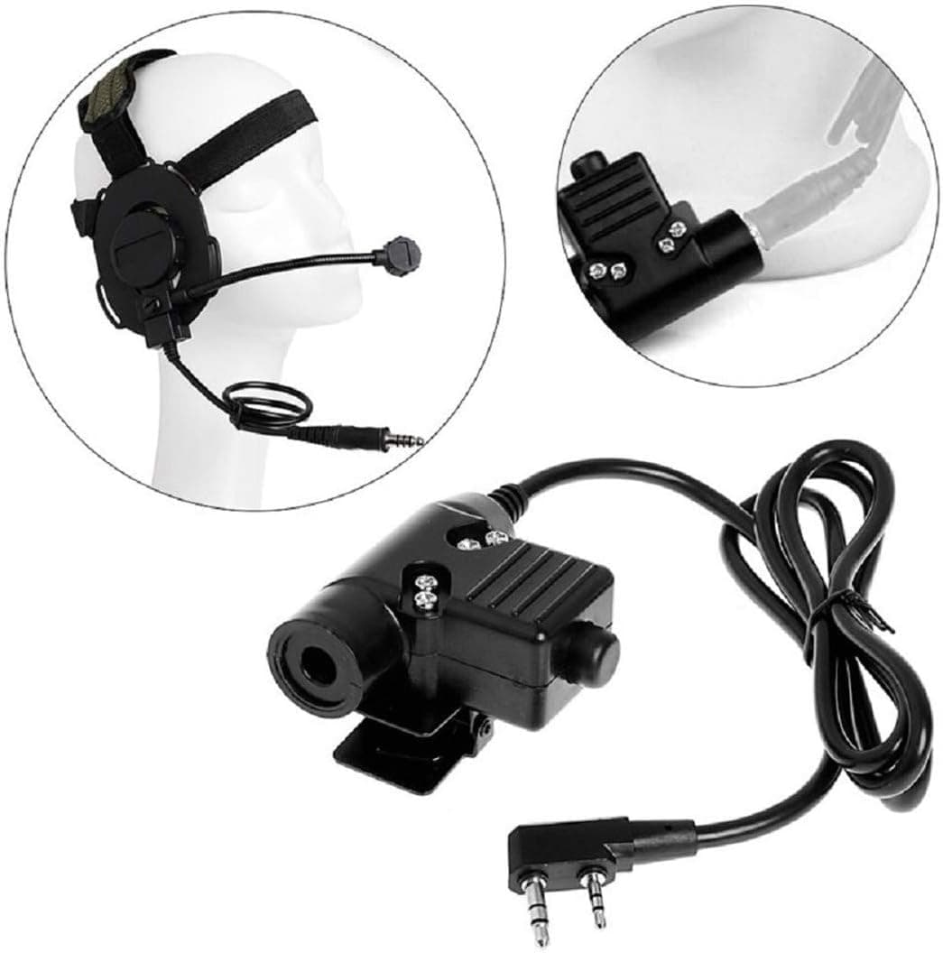 آداپتور نظامی AngelReally برای رادیو Kenwood/Baofeng با PTT، 2 پین 7,0 mm مدل U94 آداپتور نظامی AngelReally برای رادیو Kenwood/Baofeng با PTT، 2 پین 7,0 mm مدل U94