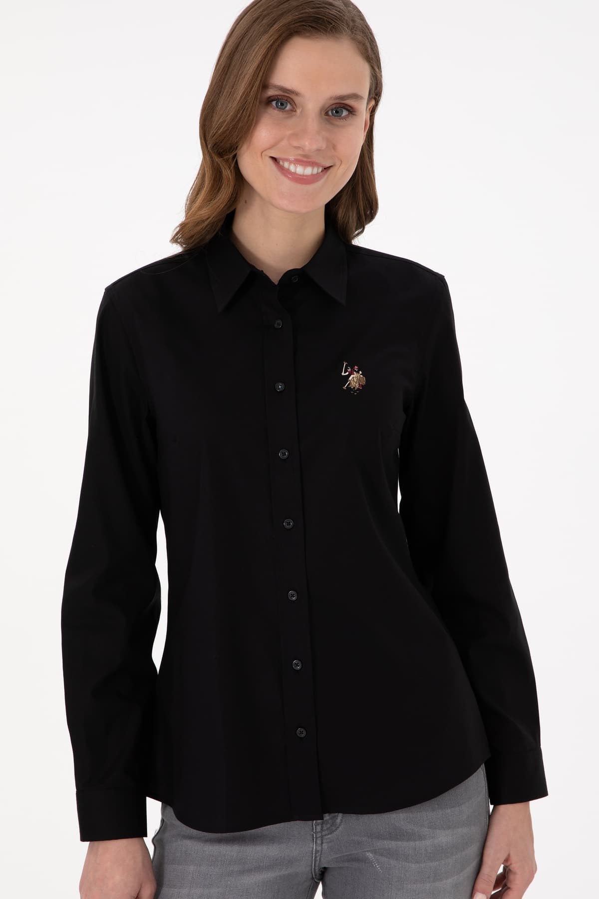 پیراهن زنانه U.S. Polo Assn. مشکی آستین بلند بیسیک مدل 50295710-VR046 پیراهن زنانه U.S. Polo Assn. مشکی آستین بلند بیسیک مدل 50295710-VR046