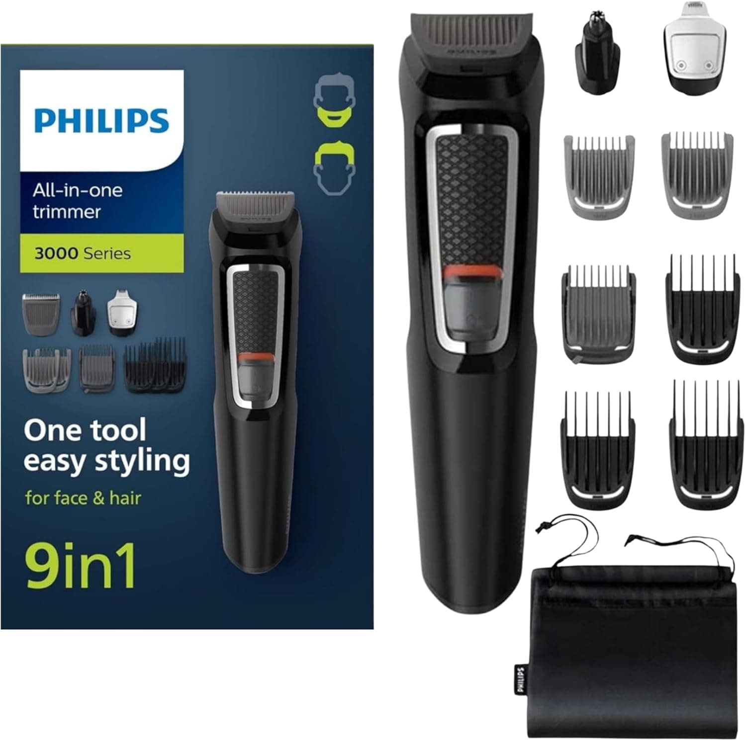 ست اصلاح مردانه PHILIPS سری 3000، 9in1، صورت، مو و بدن، خشک و مرطوب مدل MG3946/15 ست اصلاح مردانه PHILIPS سری 3000، 9in1، صورت، مو و بدن، خشک و مرطوب مدل MG3946/15