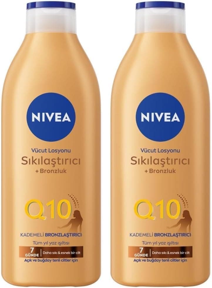 لوسیون بدن NIVEA Q10 سفتکننده و برنزهکننده تدریجی 400ml پوست گندمی روشن لوسیون بدن NIVEA Q10 سفتکننده و برنزهکننده تدریجی 400ml پوست گندمی روشن