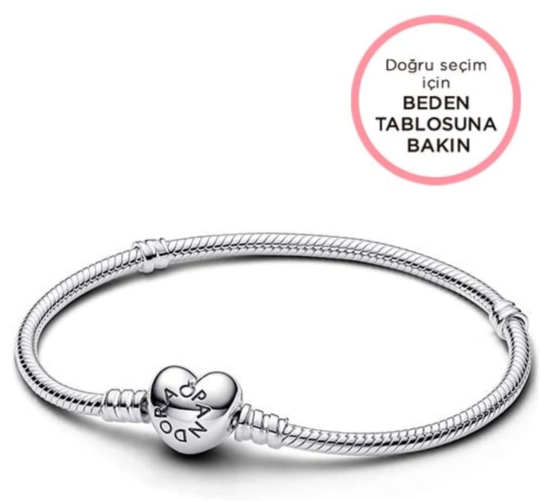 دستبند زنانه Pandora Moments نقره ۹۲۵ زنجیر مار کلیپ قلبی سازگار با charm دستبند زنانه Pandora Moments نقره ۹۲۵ زنجیر مار کلیپ قلبی سازگار با charm
