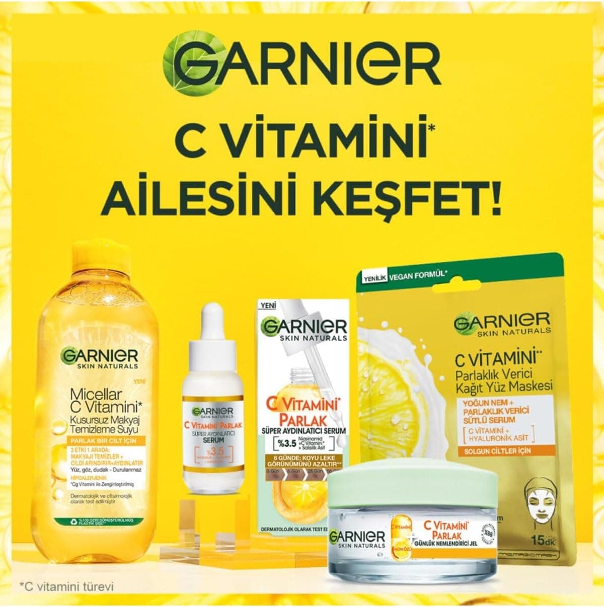 آب پاککننده آرایش میسلار Garnier حاوی ویتامین C، 400ml آب پاککننده آرایش میسلار Garnier حاوی ویتامین C، 400ml