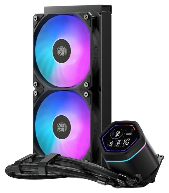 خنککننده مایع پردازنده Cooler Master MasterLiquid Core Nex Digital 240 ARGB مشکی 240mm مدل MLX-D24M-A18PA-RD خنککننده مایع پردازنده Cooler Master MasterLiquid Core Nex Digital 240 ARGB مشکی 240mm مدل MLX-D24M-A18PA-RD