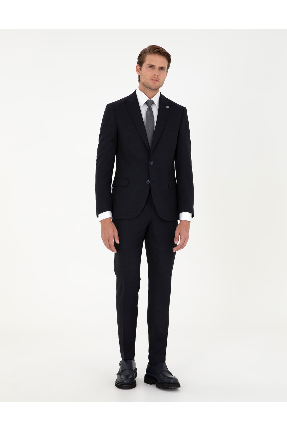 کت و شلوار مردانه Pierre Cardin پشمی سرمهای اکسترا اسلیم فیت مدل 50291976-VR033 کت و شلوار مردانه Pierre Cardin پشمی سرمهای اکسترا اسلیم فیت مدل 50291976-VR033