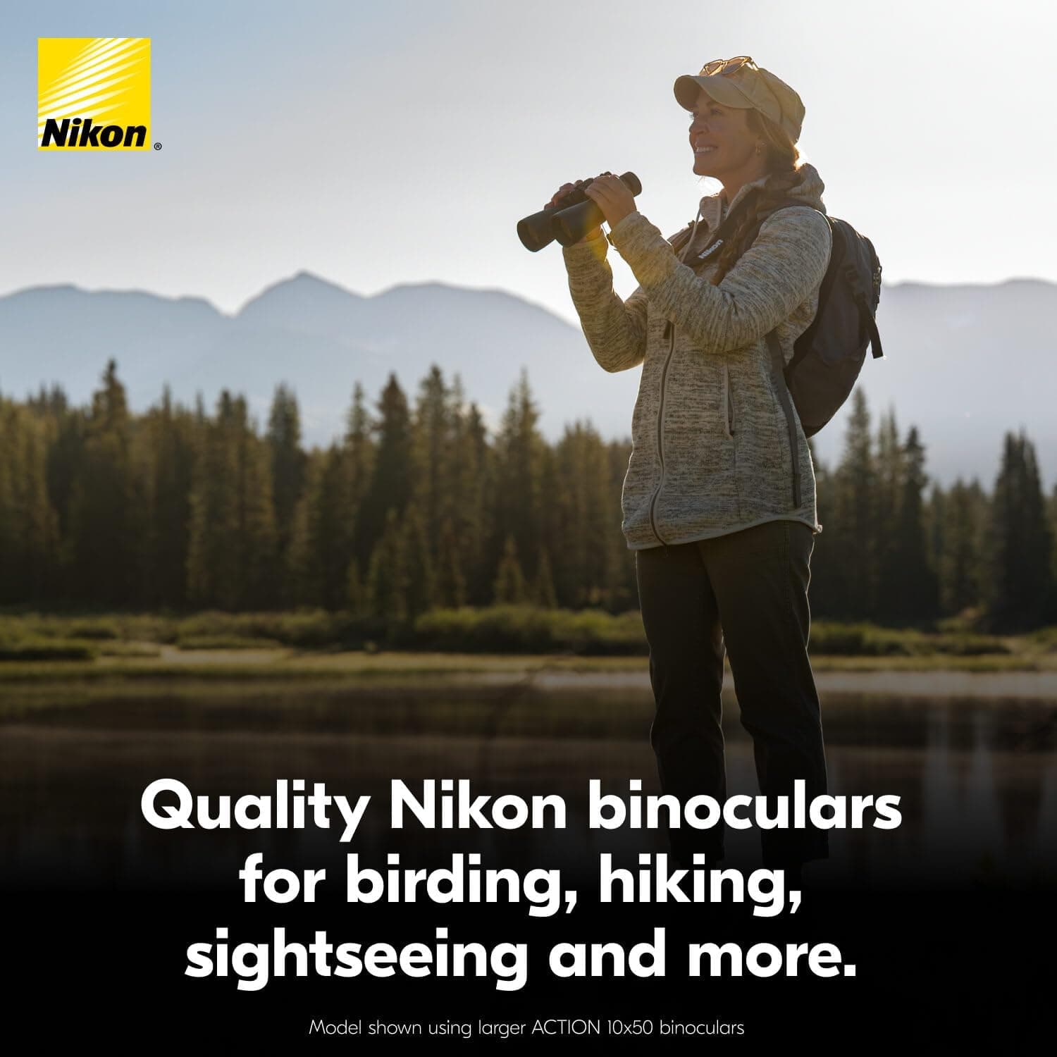دوربین دوچشمی Nikon Action با اپتیک چندلایه، چشمی قابل تنظیم و طراحی منشور Porro آماده نصب روی سهپایه مدل 10x42 دوربین دوچشمی Nikon Action با اپتیک چندلایه، چشمی قابل تنظیم و طراحی منشور Porro آماده نصب روی سهپایه مدل 10x42