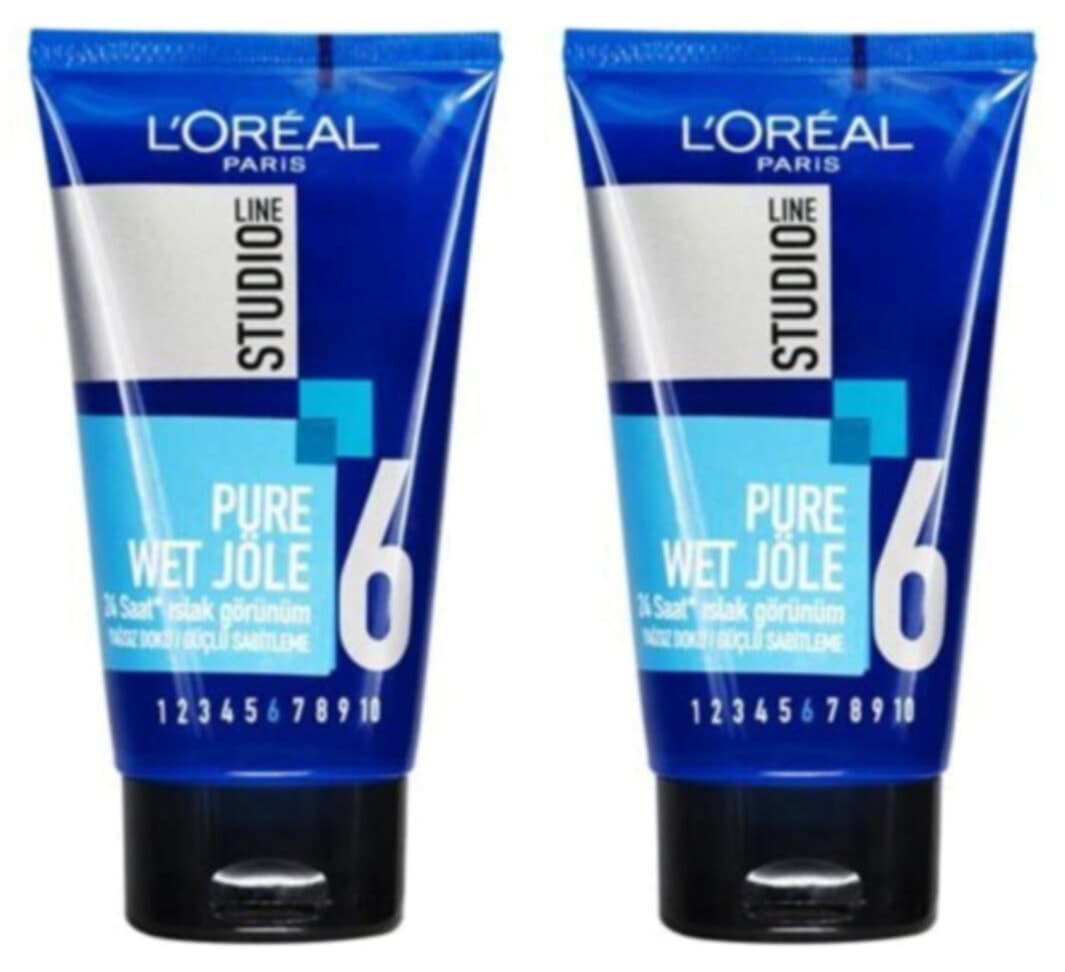 ژل مو L'Oreal Paris Studio Line Pure Wet خیس ۲۴ ساعته X2 ژل مو L'Oreal Paris Studio Line Pure Wet خیس ۲۴ ساعته X2