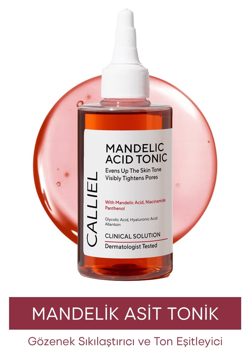 تونر اسید ماندلیک CALLİEL یکدستکننده رنگ پوست و جمعکننده منافذ 200 Ml تونر اسید ماندلیک CALLİEL یکدستکننده رنگ پوست و جمعکننده منافذ 200 Ml