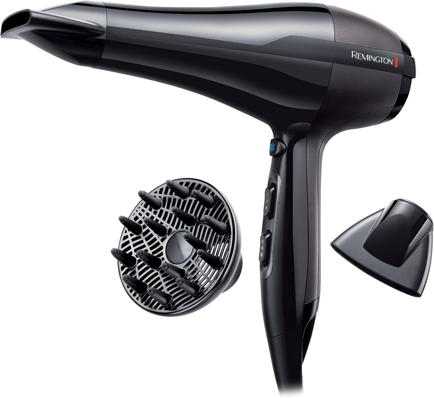 سشوار Remington Pro-Air مدل AC5999 یونی 2300 وات دو نازل دیفیوزر مشکی سشوار Remington Pro-Air مدل AC5999 یونی 2300 وات دو نازل دیفیوزر مشکی