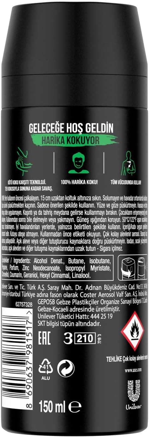 اسپری دئودورانت مردانه AXE Africa 150 ml اسپری دئودورانت مردانه AXE Africa 150 ml