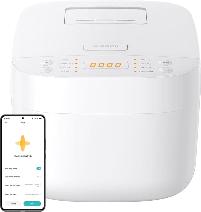 پلوپز چندکاره هوشمند Xiaomi 3L با کنترل اپلیکیشنی WiFi، 8 حالت پخت، تایمر تأخیری 24 ساعته و گرمنگهدار پلوپز چندکاره هوشمند Xiaomi 3L با کنترل اپلیکیشنی WiFi، 8 حالت پخت، تایمر تأخیری 24 ساعته و گرمنگهدار
