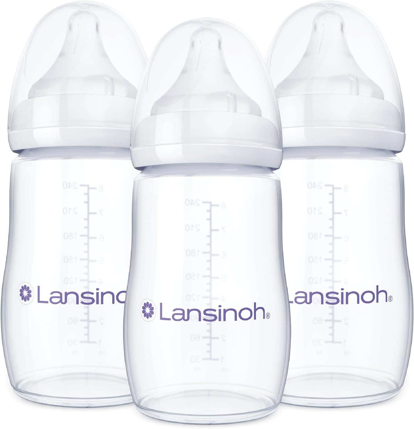 شیشه شیر Lansinoh برای نوزادان شیرخوار 8 Ounces 3 عددی جریان متوسط سایز 3M شیشه شیر Lansinoh برای نوزادان شیرخوار 8 Ounces 3 عددی جریان متوسط سایز 3M