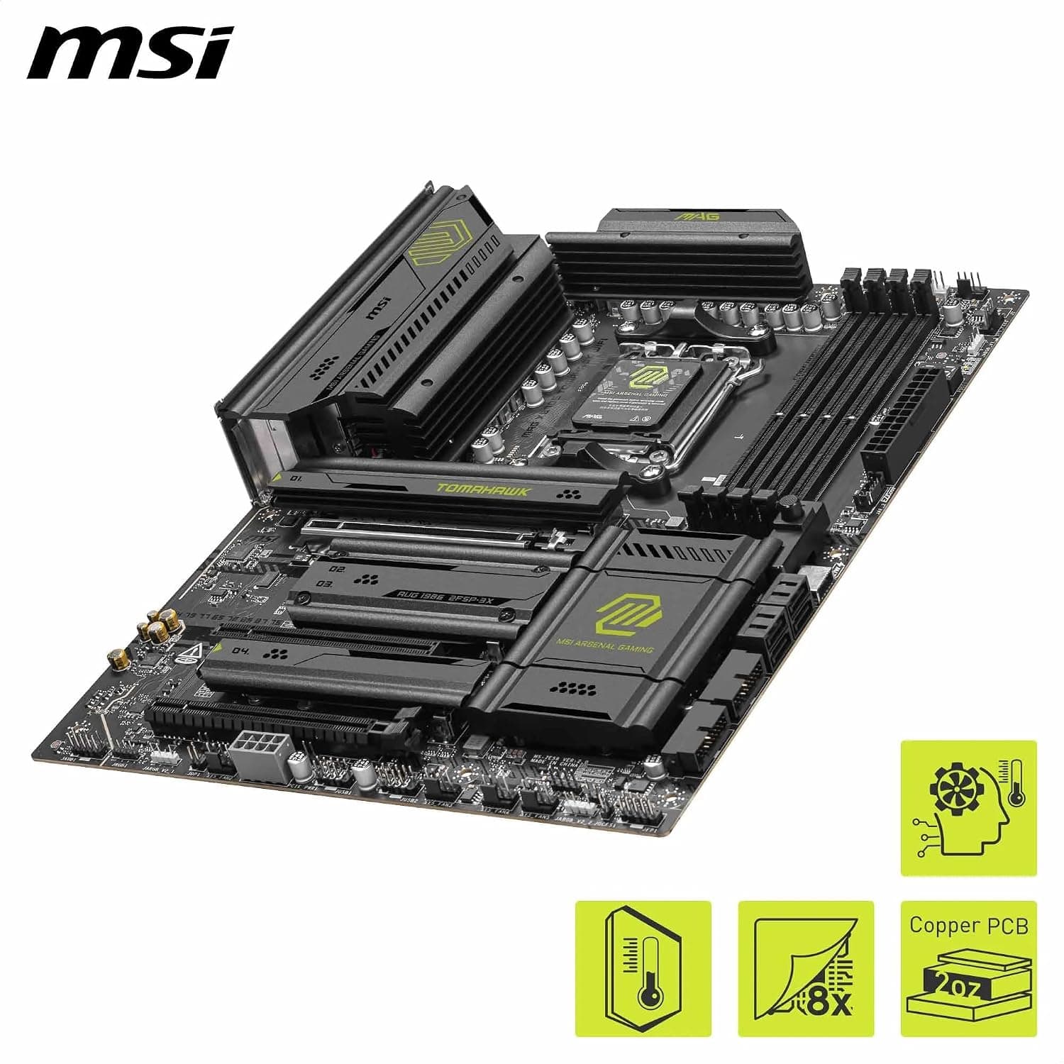 مادربرد MSI ATX سوکت AM5 مدل MAG X870E TOMAHAWK WIFI مادربرد MSI ATX سوکت AM5 مدل MAG X870E TOMAHAWK WIFI