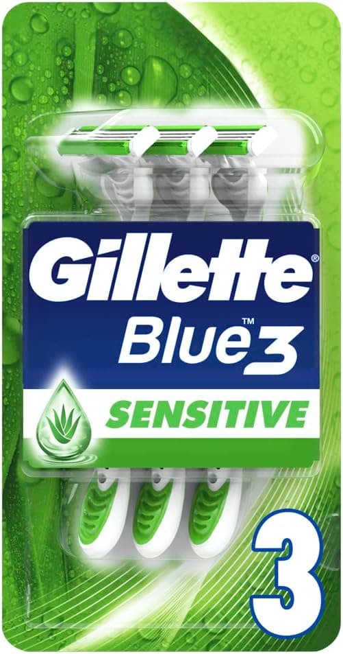 تیغ یکبار مصرف مردانه Gillette Blue 3 حساس 3 Count تیغ یکبار مصرف مردانه Gillette Blue 3 حساس 3 Count