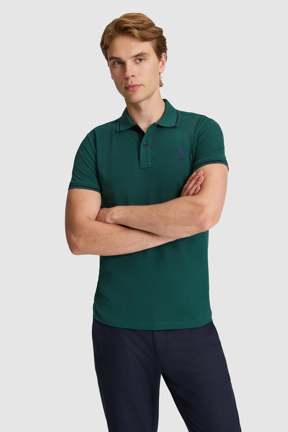 تیشرت یقهپولو مردانه U.S. Polo Assn. سبز تیره فیت اسلیم مدل 50326975-VR079 تیشرت یقهپولو مردانه U.S. Polo Assn. سبز تیره فیت اسلیم مدل 50326975-VR079