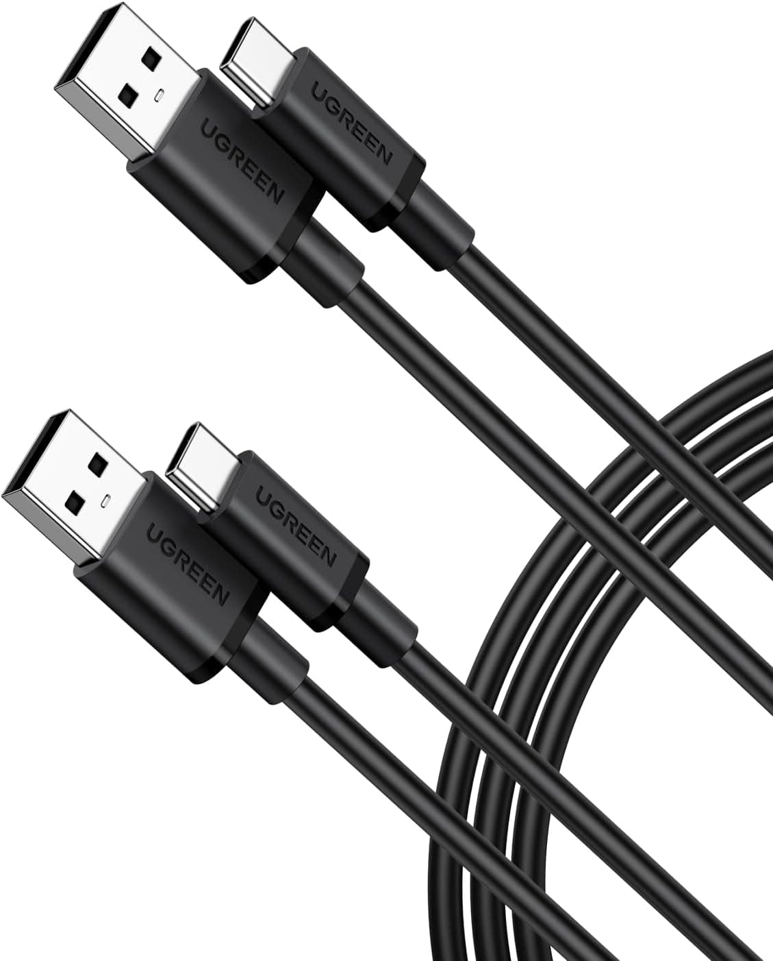 کابل UGREEN شارژ سریع USB A به USB C 18W PVC 1M 2Pack کابل UGREEN شارژ سریع USB A به USB C 18W PVC 1M 2Pack