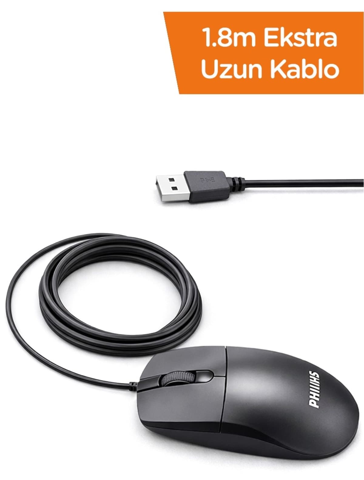 موس باسیم Philips مدل Spk7247 کابل 1.8 متری 1200DPI موس باسیم Philips مدل Spk7247 کابل 1.8 متری 1200DPI