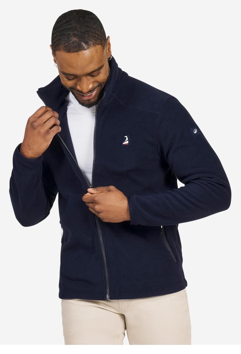 پلار گرمنگهدار مردانه Decathlon ویژه قایقرانی آبی تیره مدل Sailing 100 پلار گرمنگهدار مردانه Decathlon ویژه قایقرانی آبی تیره مدل Sailing 100
