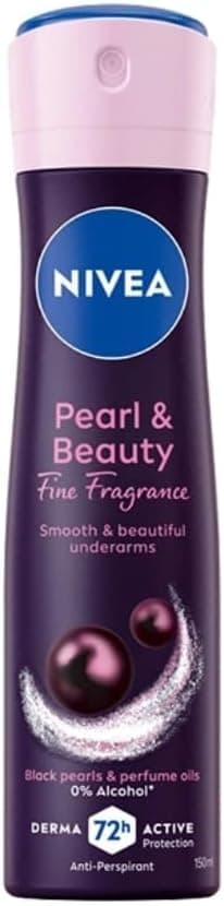 دئودورانت اسپری زنانه NIVEA Pearl&Beauty با رایحه لطیف و محافظت ضدتعریق ۴۸ ساعته 150ml دئودورانت اسپری زنانه NIVEA Pearl&Beauty با رایحه لطیف و محافظت ضدتعریق ۴۸ ساعته 150ml