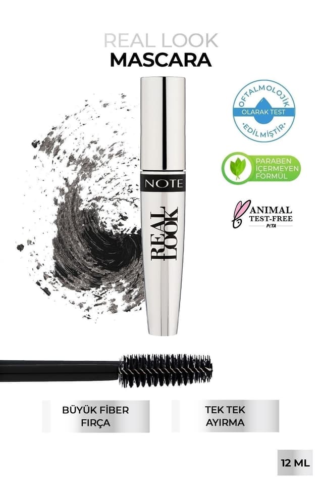 ماسکارا Note Cosmetics مدل Real Look بلندکننده و حجمدهنده ریشهتغذیهکننده مشکی ماسکارا Note Cosmetics مدل Real Look بلندکننده و حجمدهنده ریشهتغذیهکننده مشکی