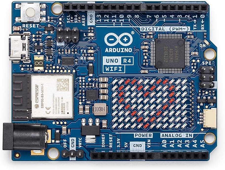 برد میکروکنترلر Arduino UNO R4 WiFi با ESP32 WiFi و Bluetooth مدل ABX00087 برد میکروکنترلر Arduino UNO R4 WiFi با ESP32 WiFi و Bluetooth مدل ABX00087