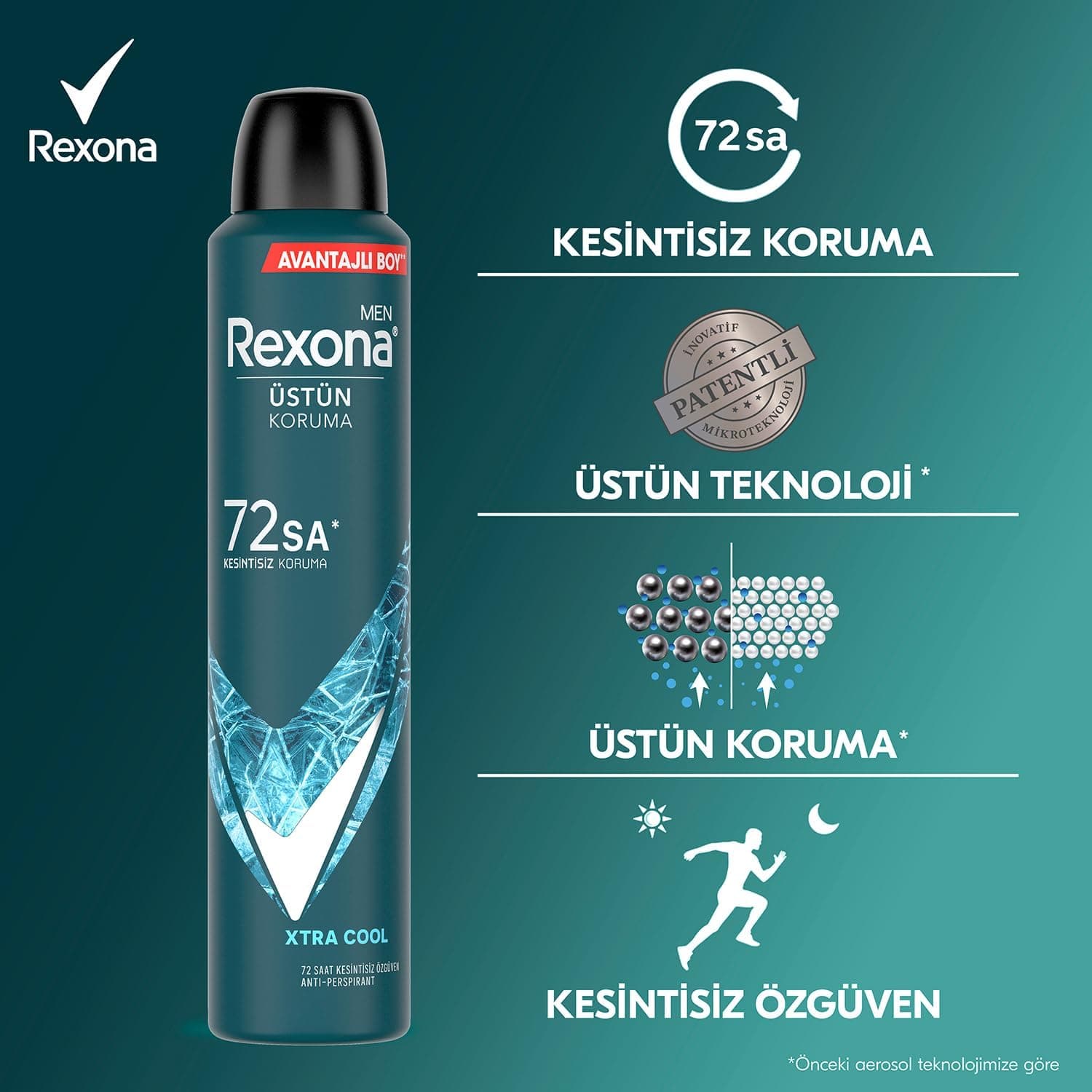اسپری دئودورانت مردانه Rexona Xtra Cool با محافظت ۷۲ ساعته 200 ml اسپری دئودورانت مردانه Rexona Xtra Cool با محافظت ۷۲ ساعته 200 ml