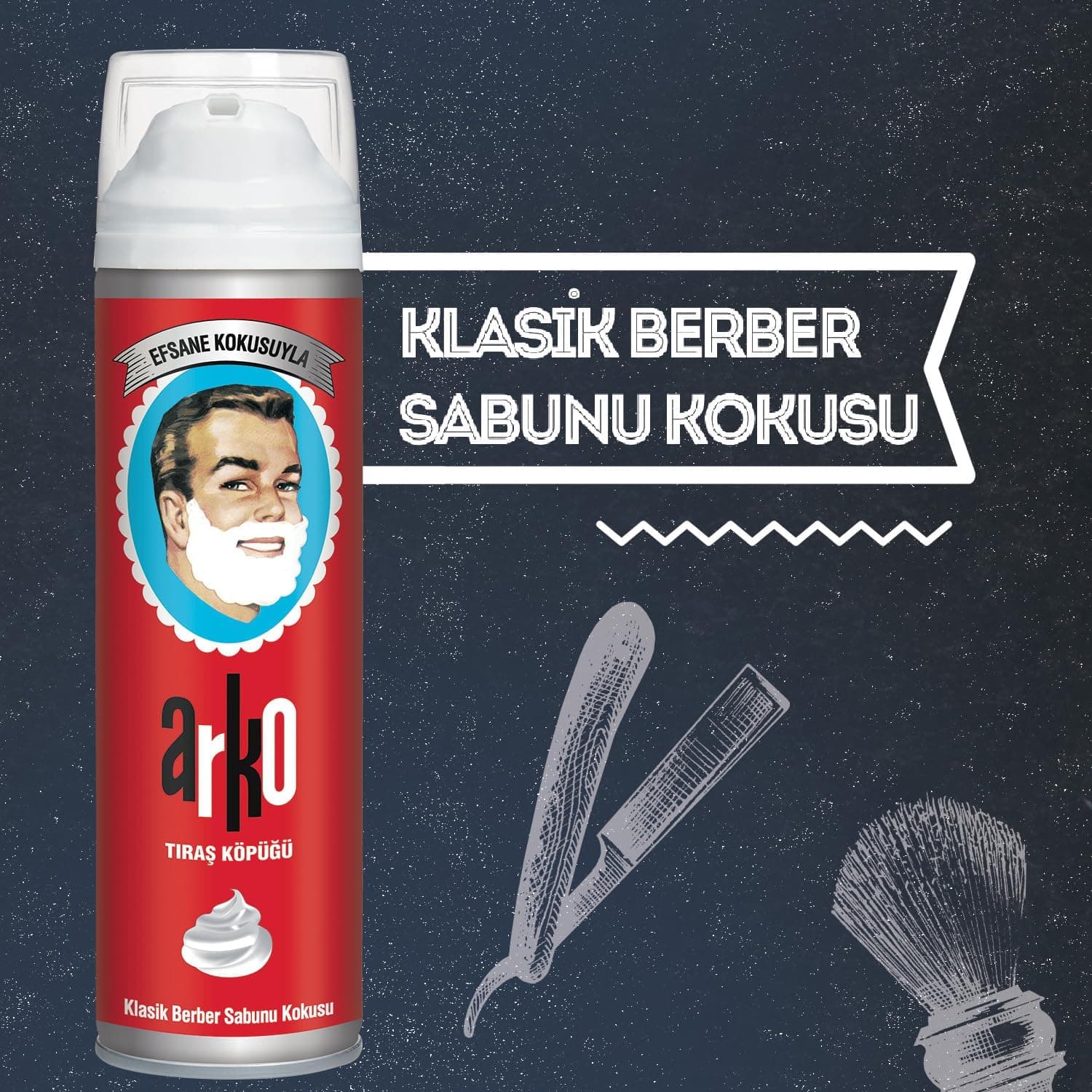 کف اصلاح مردانه Arko مدل Efsane 3x200ml کف اصلاح مردانه Arko مدل Efsane 3x200ml