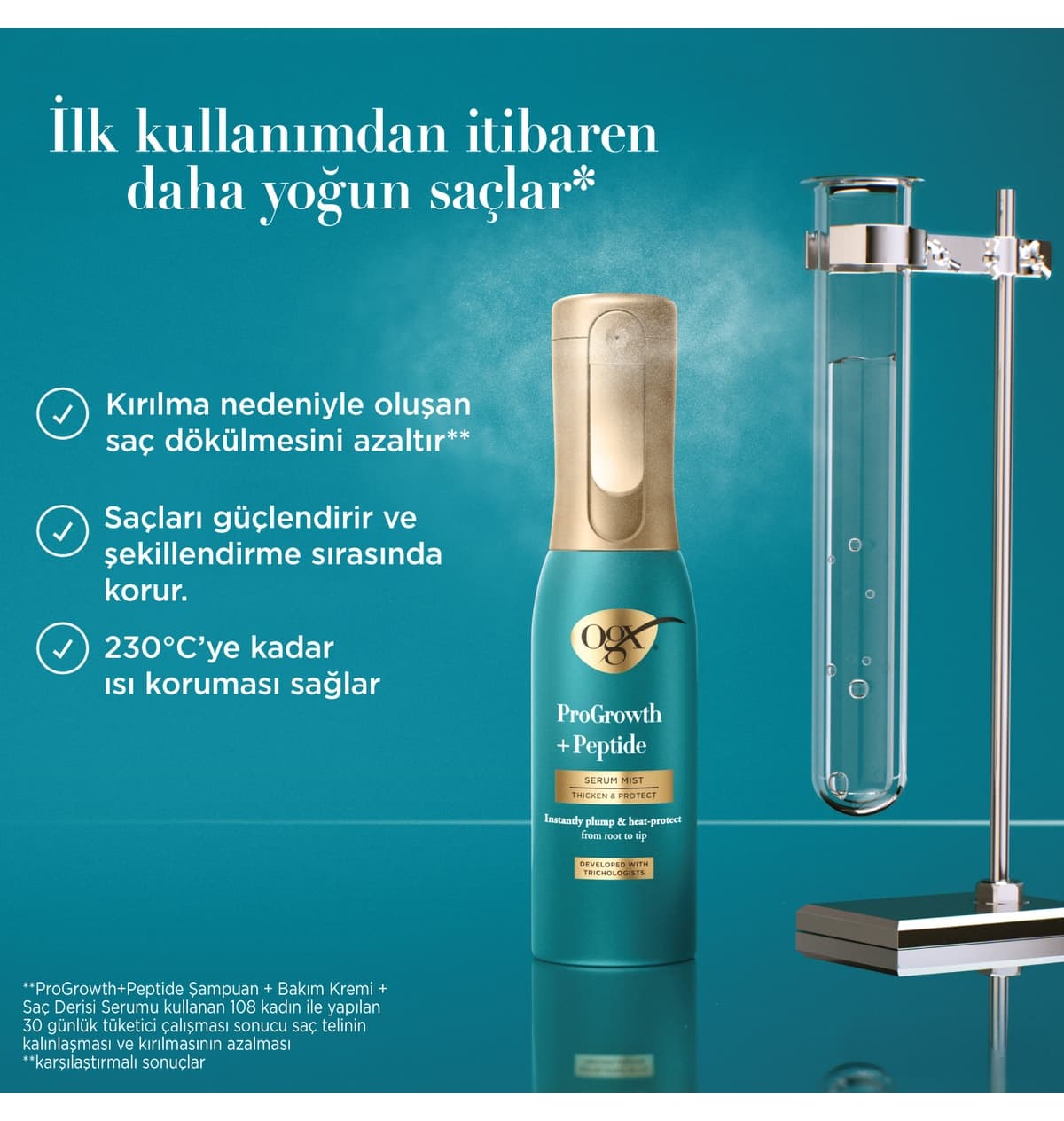 سرم اسپری ضد ریزش مو OGX مدل ProGrowth + Peptide با حجم 193 ml سرم اسپری ضد ریزش مو OGX مدل ProGrowth + Peptide با حجم 193 ml