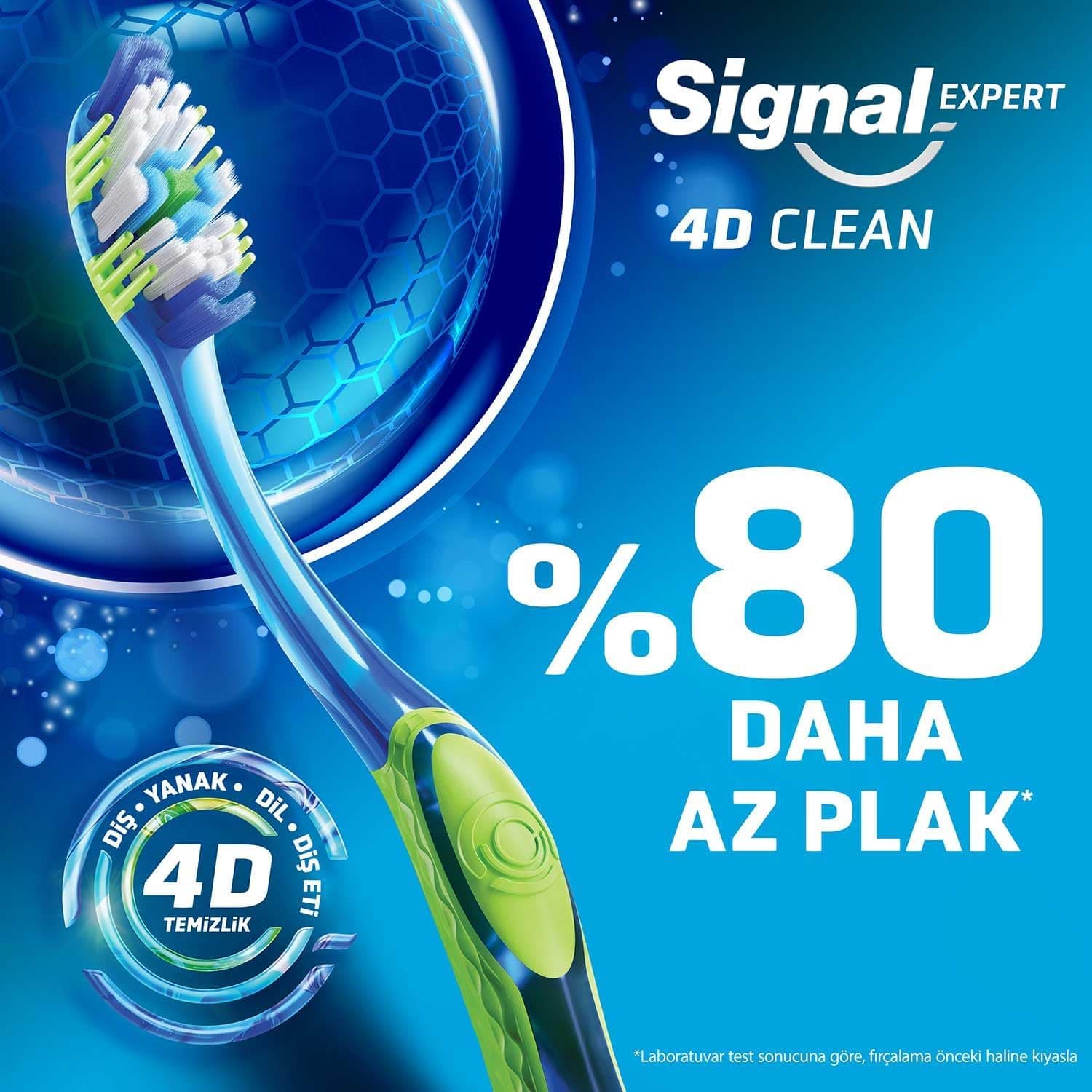 مسواک Signal Ultra Clean Expert 4D Clean متوسط 1+1 مسواک Signal Ultra Clean Expert 4D Clean متوسط 1+1
