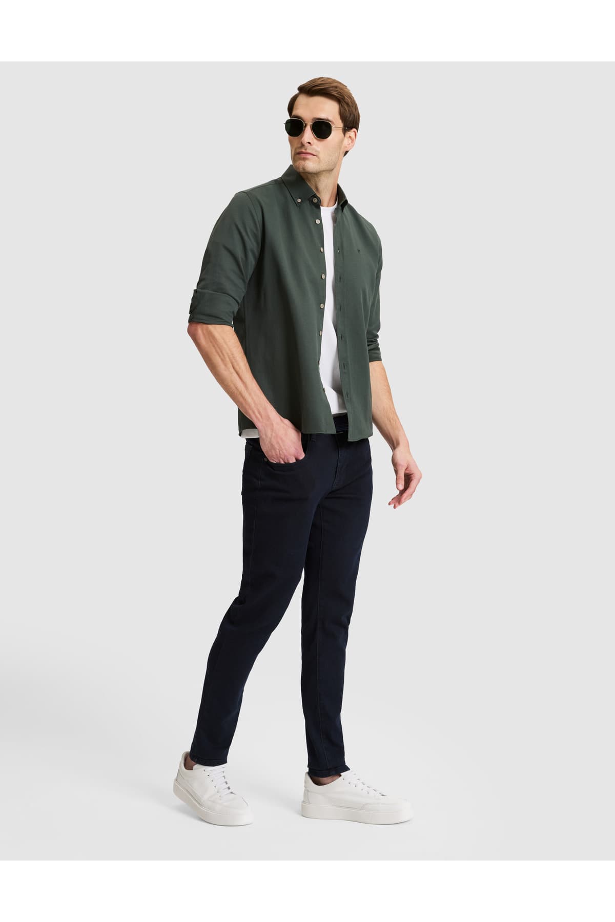 پیراهن مردانه Pierre Cardin آستین بلند اسلیم فیت خاکی تیره مدل 50325365-VR111 پیراهن مردانه Pierre Cardin آستین بلند اسلیم فیت خاکی تیره مدل 50325365-VR111
