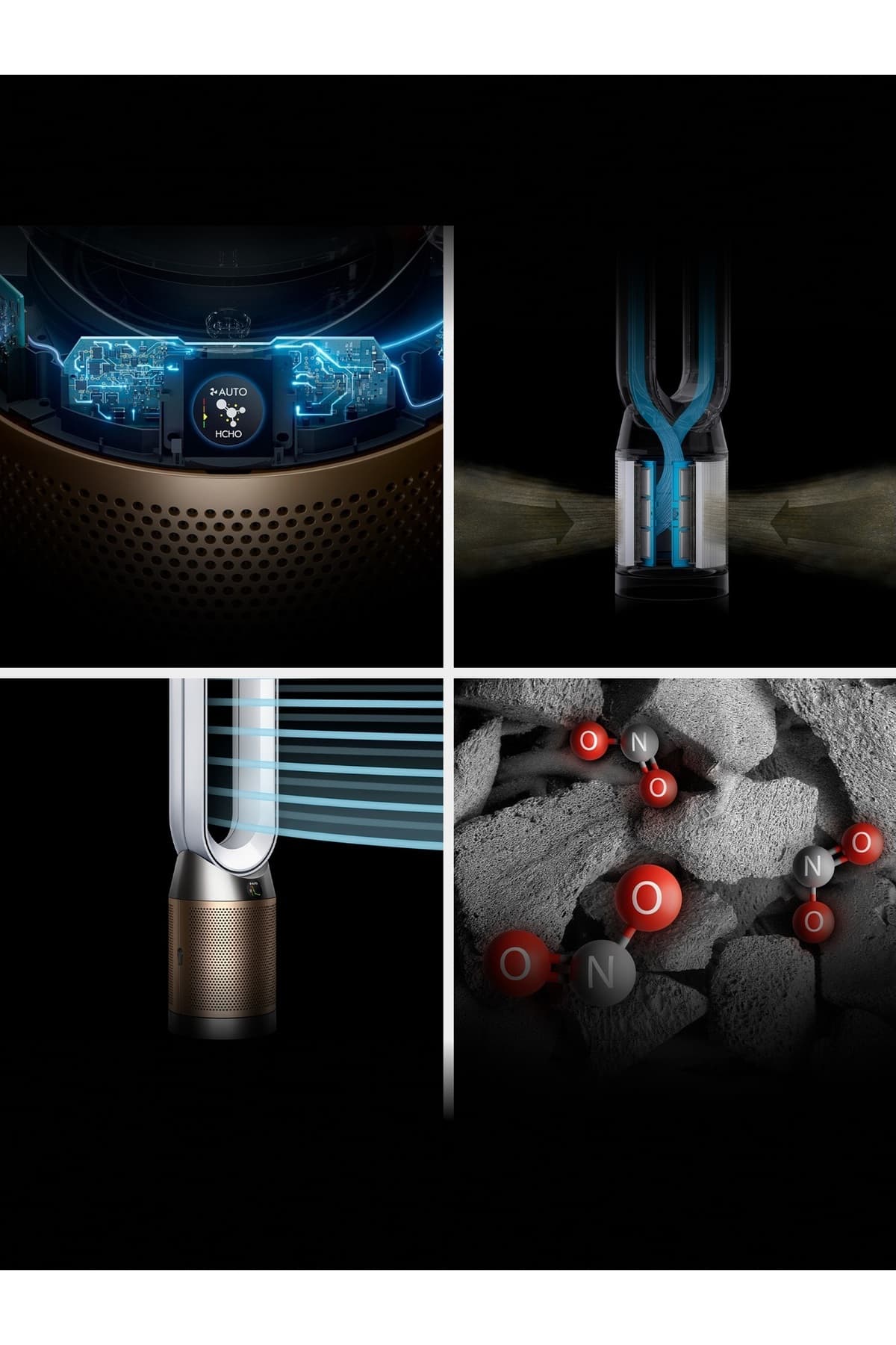 دستگاه تصفیه هوا DYSON Hot+Cool HP2 De-NOx سفید و طلایی دستگاه تصفیه هوا DYSON Hot+Cool HP2 De-NOx سفید و طلایی