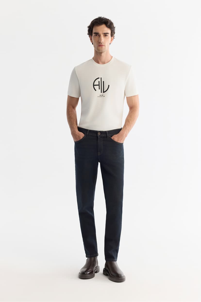 شلوار جین مردانه Avva آنتراسیت ساییده الاستاندار Berlin Slim Fit مدل A42Y3531 شلوار جین مردانه Avva آنتراسیت ساییده الاستاندار Berlin Slim Fit مدل A42Y3531