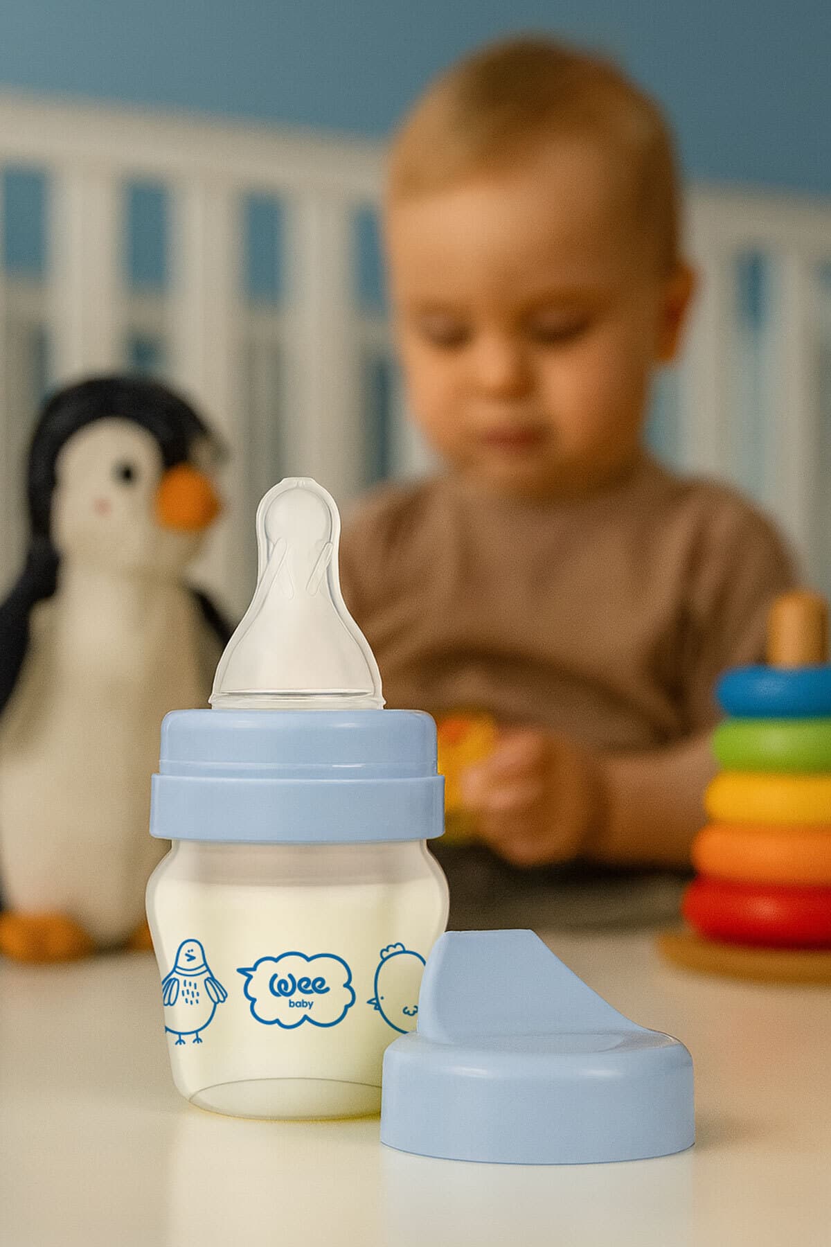 ست شیشه شیر و لیوان آموزشی Wee Baby Mini Cam 30 Ml آبی ست شیشه شیر و لیوان آموزشی Wee Baby Mini Cam 30 Ml آبی