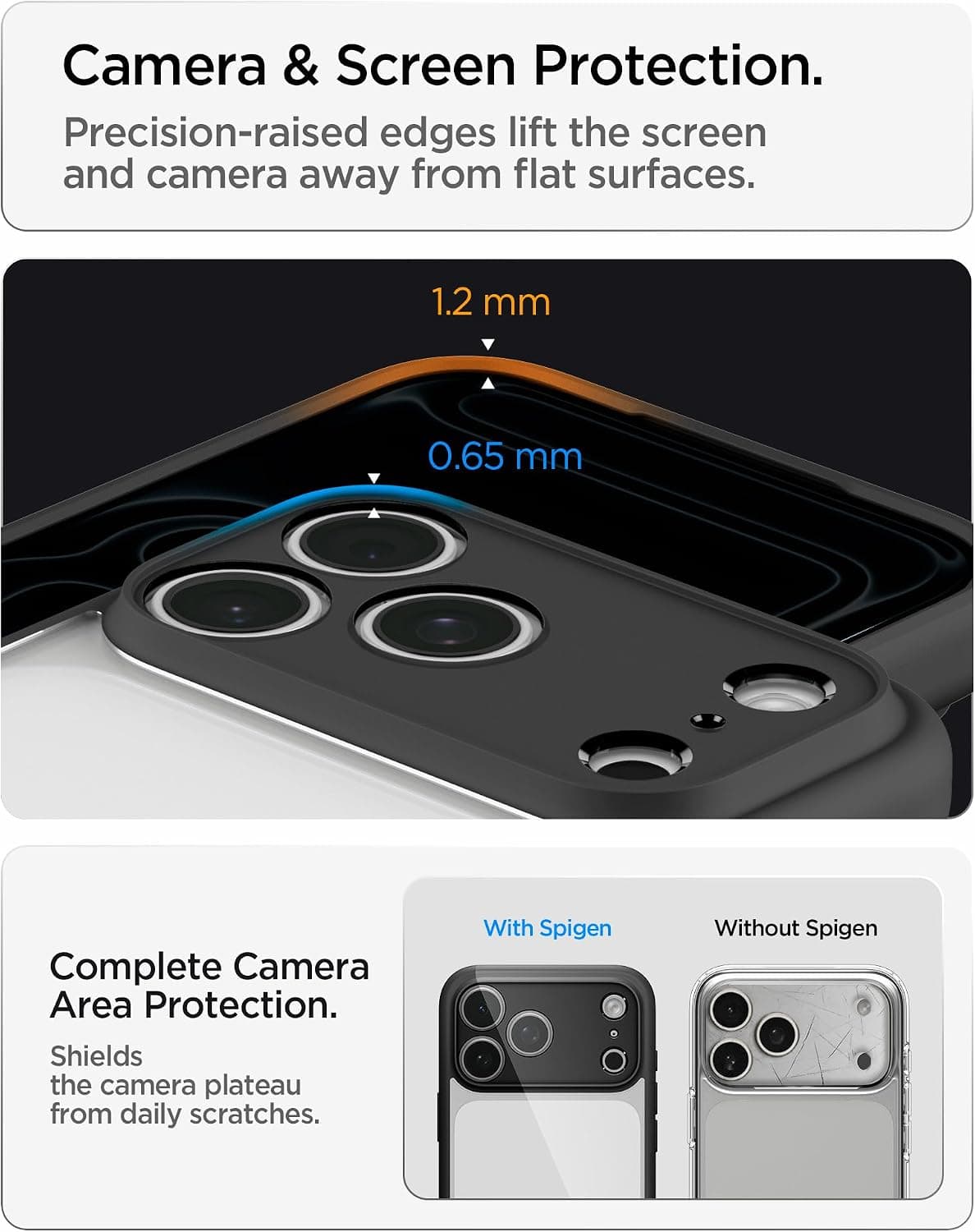 قاب گوشی سازگار با iPhone 18 Pro / 17 Pro Spigen Ultra Hybrid مشکی مات مدل ACS10065 قاب گوشی سازگار با iPhone 18 Pro / 17 Pro Spigen Ultra Hybrid مشکی مات مدل ACS10065
