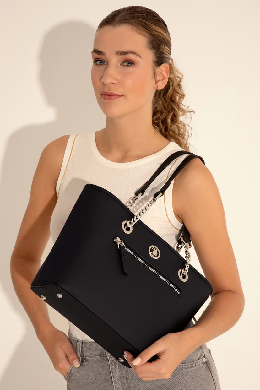 کیف دستی زنانه U.S. Polo Assn. مشکی مدل 50293654-VR046 کیف دستی زنانه U.S. Polo Assn. مشکی مدل 50293654-VR046