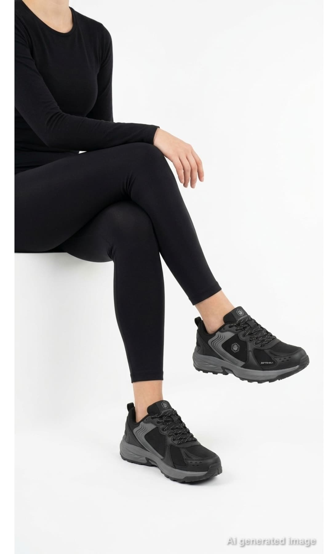کفش اسنیکر زنانه Lumberjack مشکی Softshell بندی کف ضخیم پیادهروی روزمره کفش اسنیکر زنانه Lumberjack مشکی Softshell بندی کف ضخیم پیادهروی روزمره