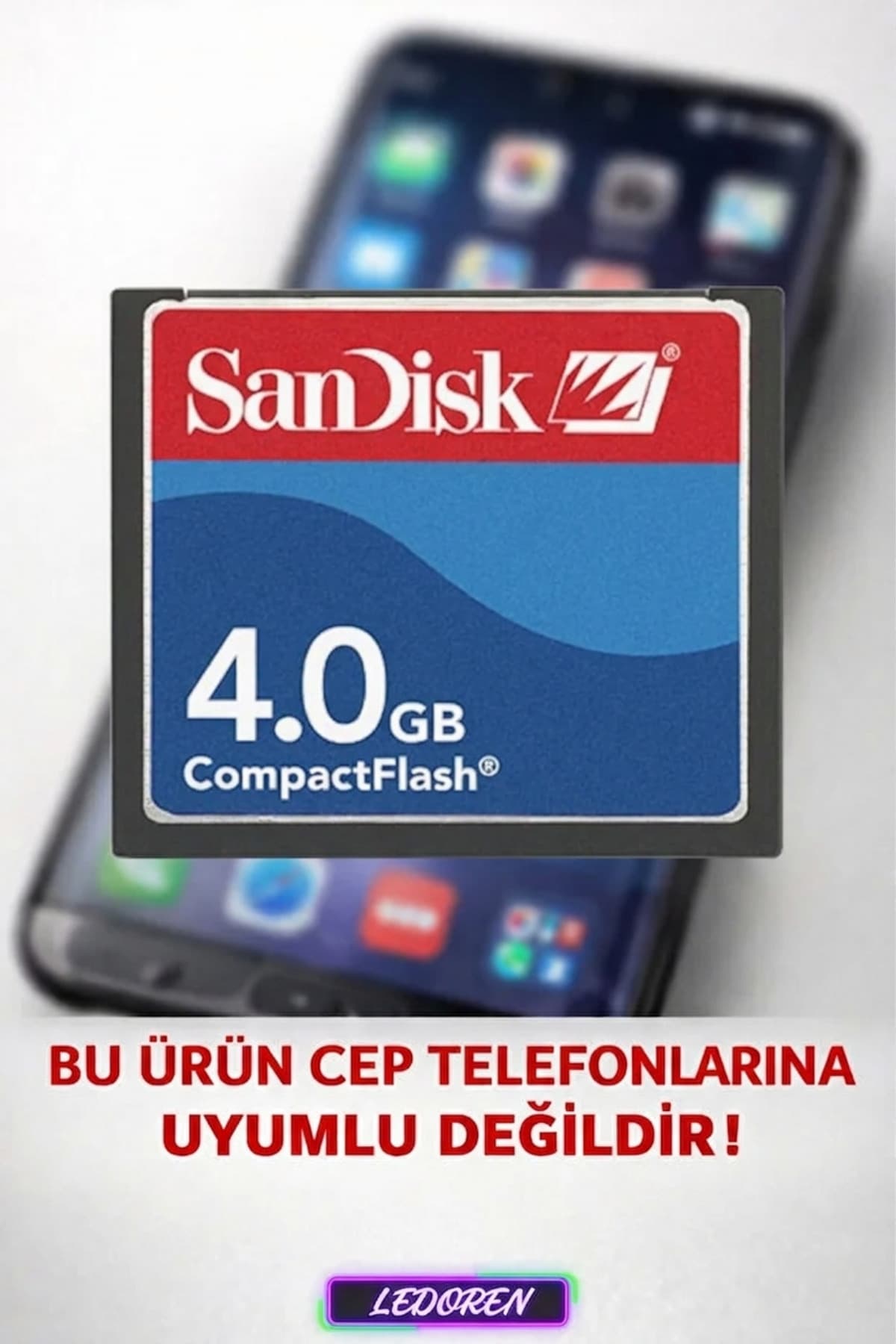 کارت حافظه Compact Flash CF چهار گیگابایتی Sandisk کارت حافظه Compact Flash CF چهار گیگابایتی Sandisk