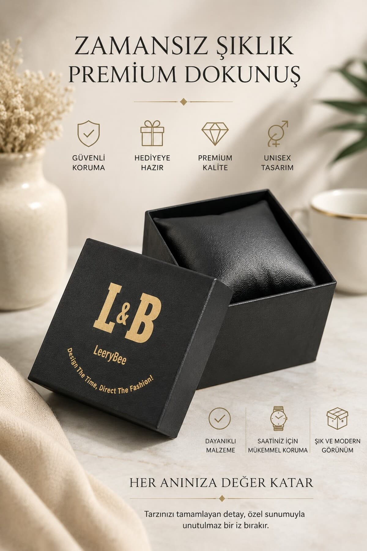 ساعت مچی زنانه Leerybee بند چرمی صفحه مربعی رترو ساعت مچی زنانه Leerybee بند چرمی صفحه مربعی رترو