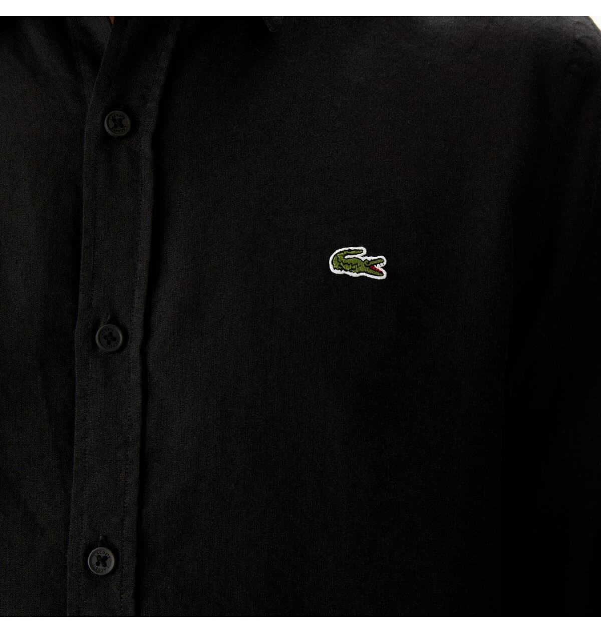 پیراهن مردانه Lacoste کتان اسلیمفیت مشکی پیراهن مردانه Lacoste کتان اسلیمفیت مشکی